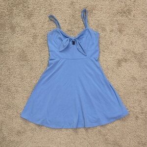 Blue Tie-Front Dress